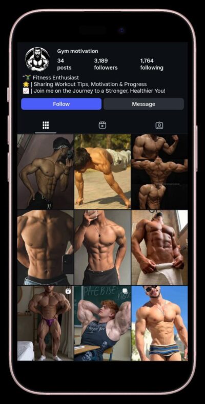 Buy premium fitness Instagram account with 3,000 real followers – GymVibes handle for sale